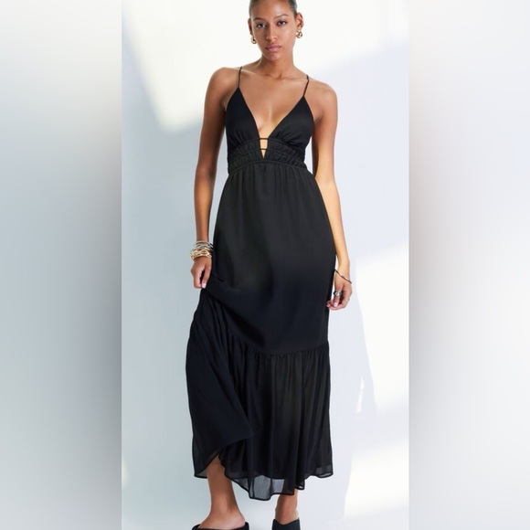 Strappy Back Tiered Maxi Dress - Picture 1 of 5